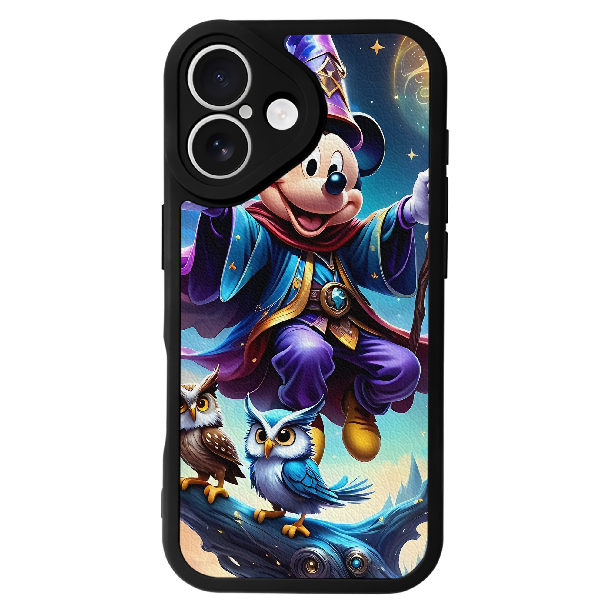 （画像用） ミッキーマウス Mickey Mouse 【iPhone 16シリーズ対応】シリコンスマホケース（レザー調） 材質：シリコン